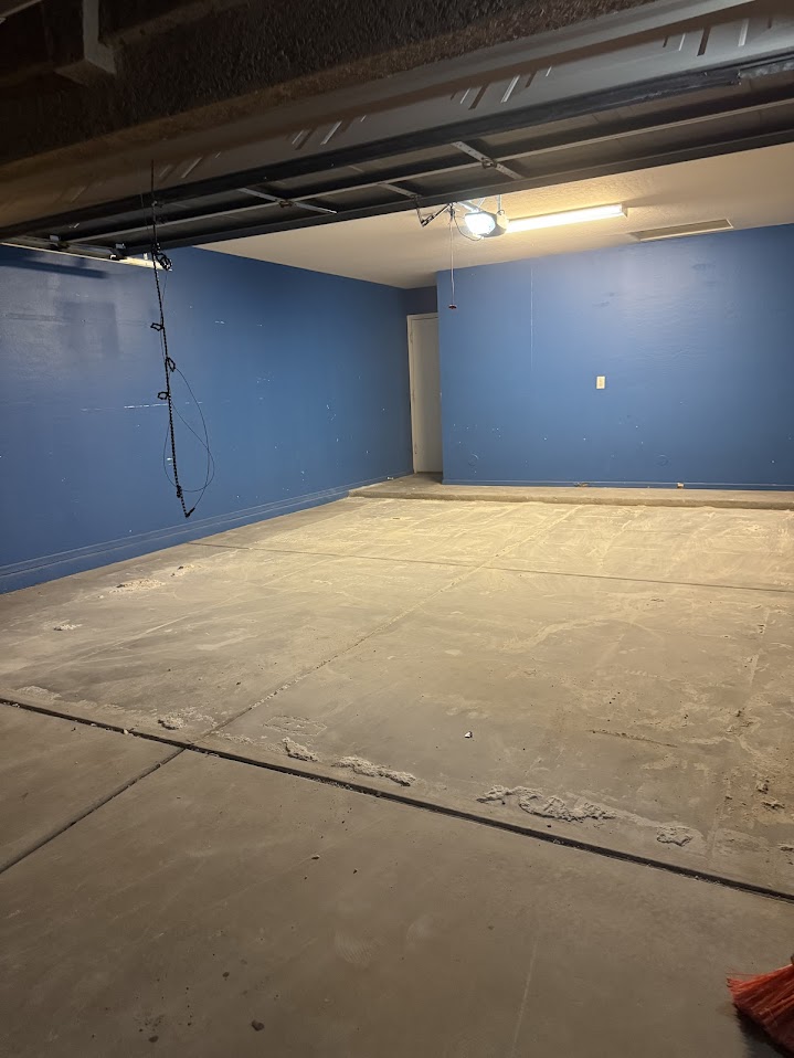 Clean garage after junk removal